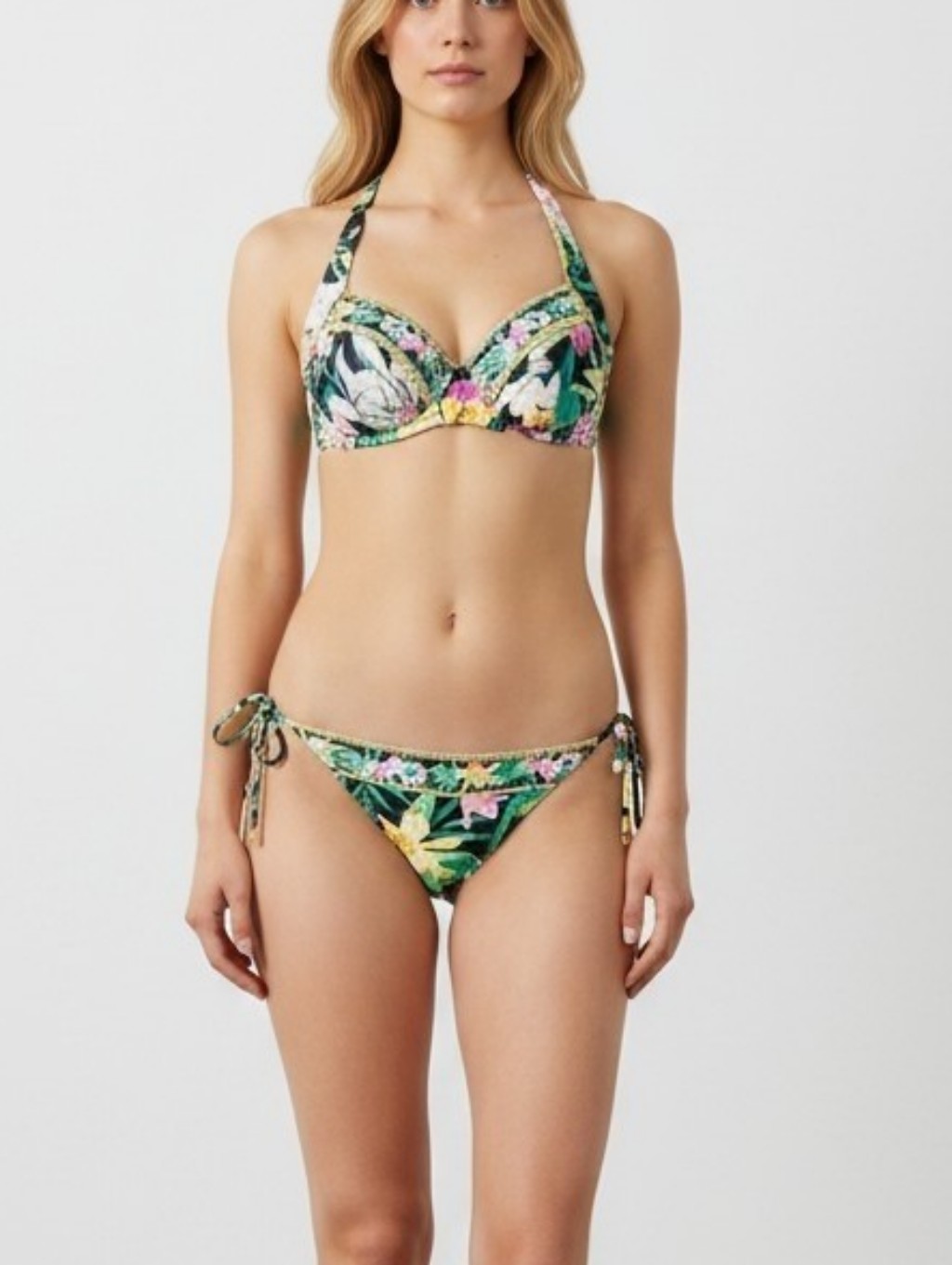 Tommy Bahama Orchid Garden Underwire Cross Back & Reversible String Bottom
